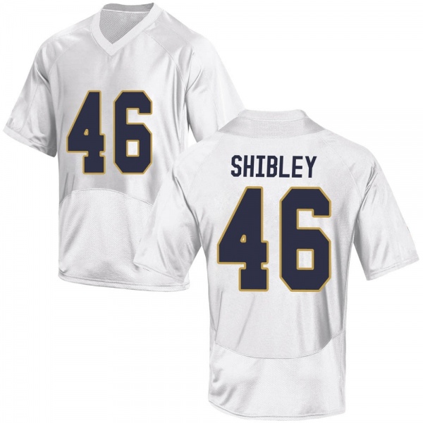 Adam Shibley Notre Dame Fighting Irish NCAA Men's #46 White Game College Stitched Football Jersey FSJ3055GJ